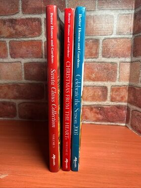 3 Better Homes & Garden Christmas Books Coffee Table Books Santa Claus..
